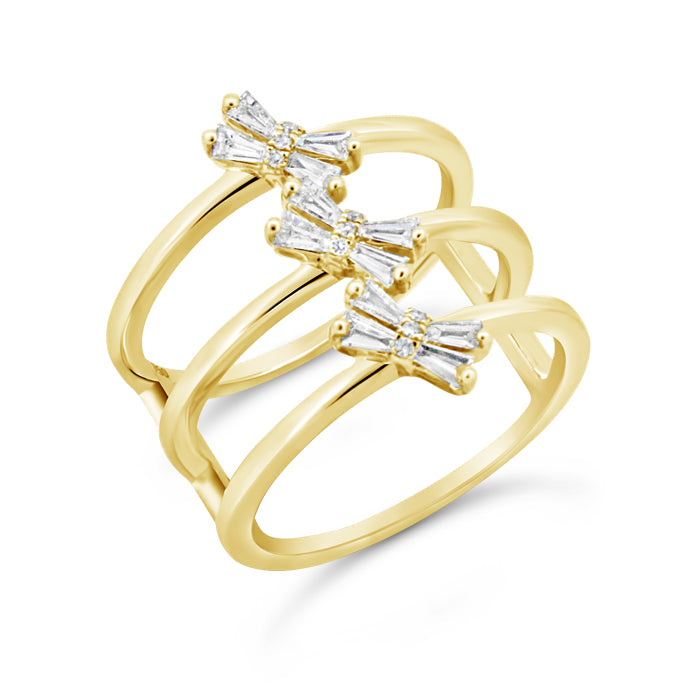 Dragonfly Baguette Diamond Ring