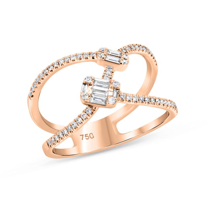 Open Baguette Ring