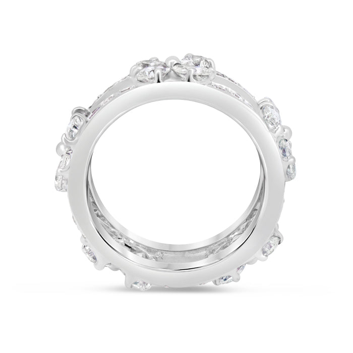 Pear Flower Diamond Ring
