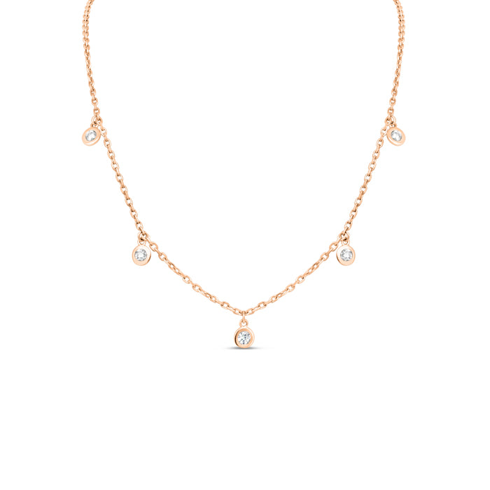 5 Floating Bezel Set Diamond Necklace