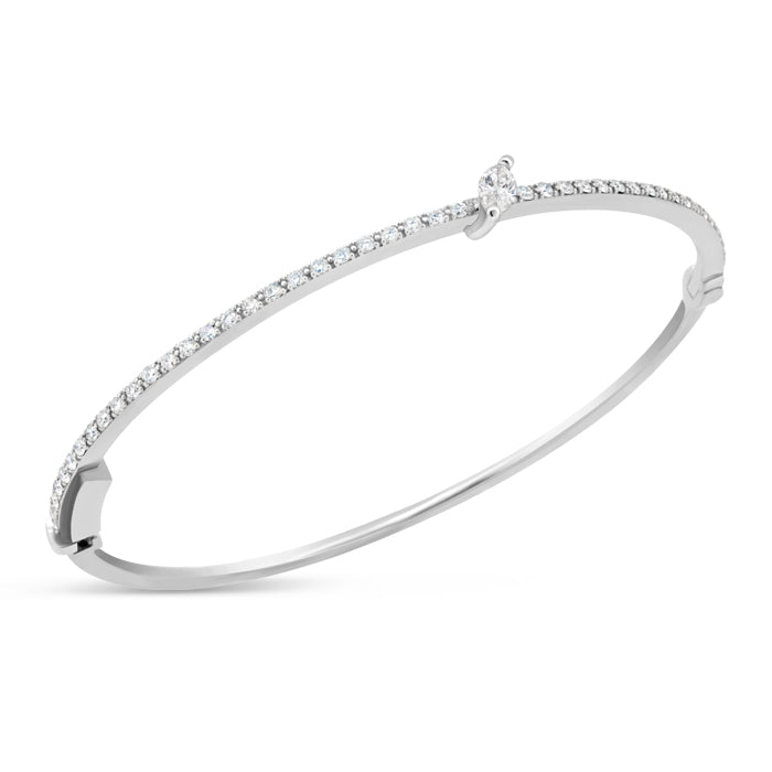 Single Marquise Stone Bangle