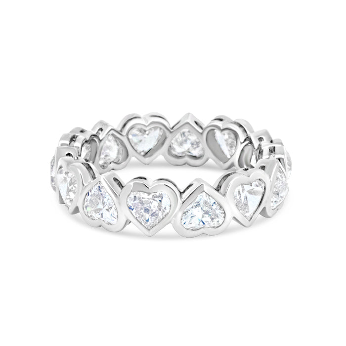 Bezel Heart Shaped Eternity