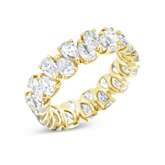 pear cut diamond eternity band