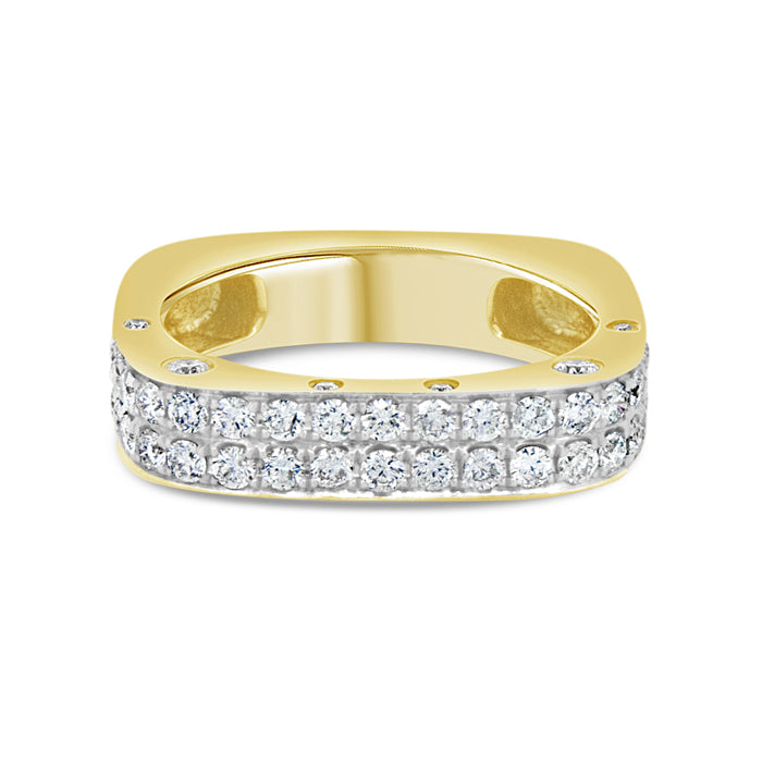 Square Pavé Diamond Ring