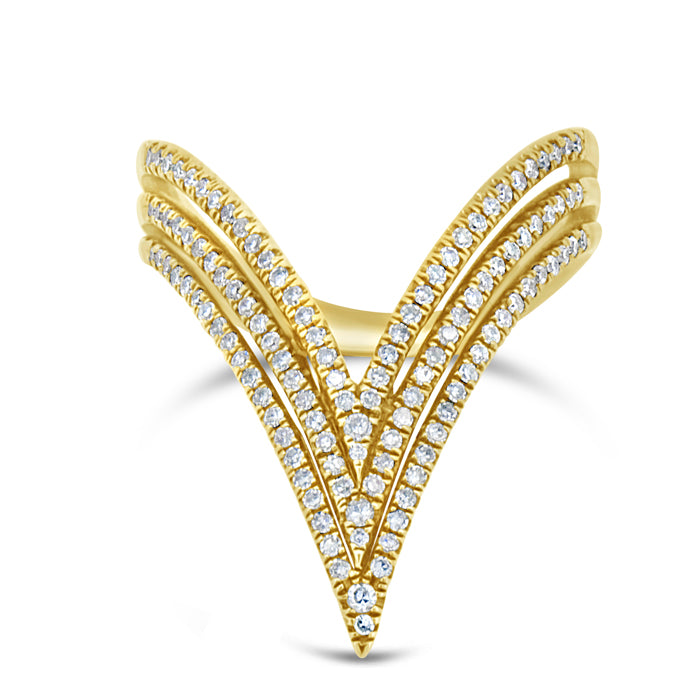 Open Triangle Diamond Ring - Pasha Fine Jewelry