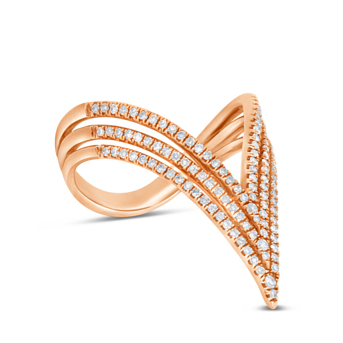 Open Triangle Diamond Ring - Pasha Fine Jewelry