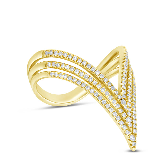 Open Triangle Diamond Ring - Pasha Fine Jewelry
