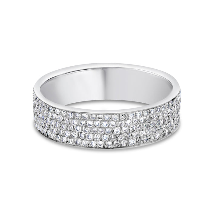 5 Row Pavé Diamond Ring