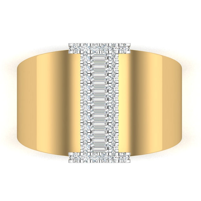 Initial Cigar Band Ring