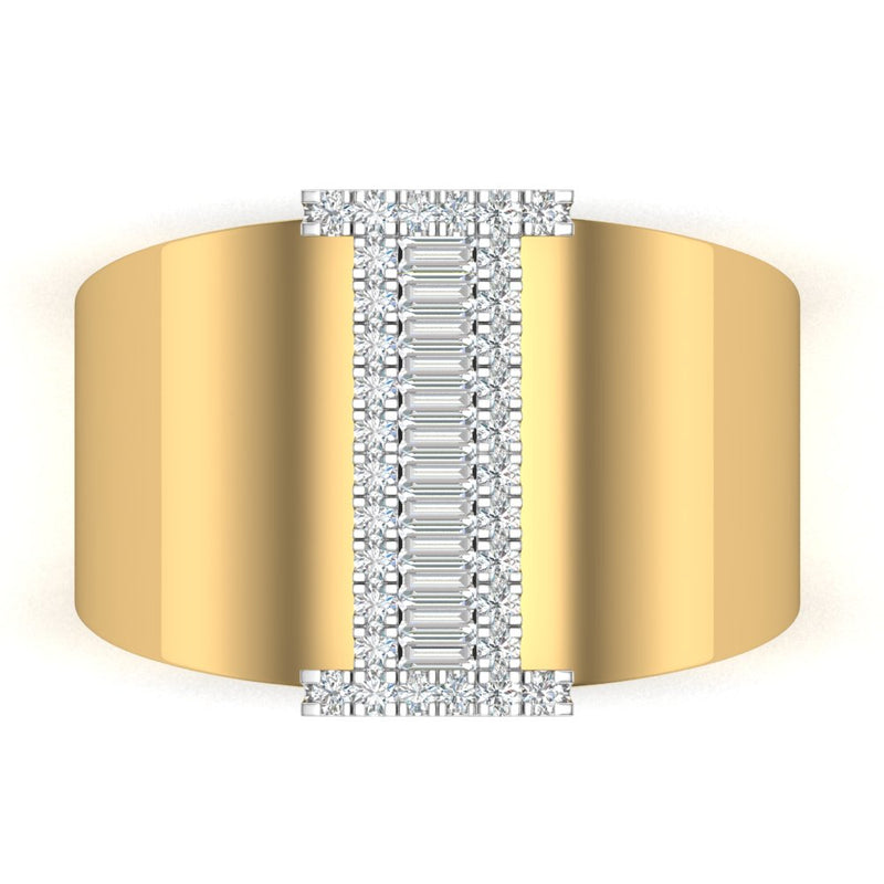 Initial Cigar Band Ring