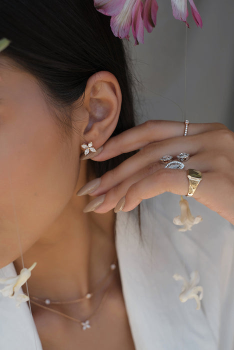 Marquise Flower Studs - Pasha Fine Jewelry