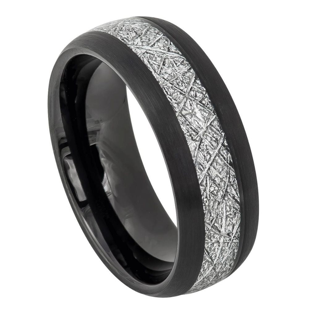 Meteorite Tungsten Band - Pasha Fine Jewelry