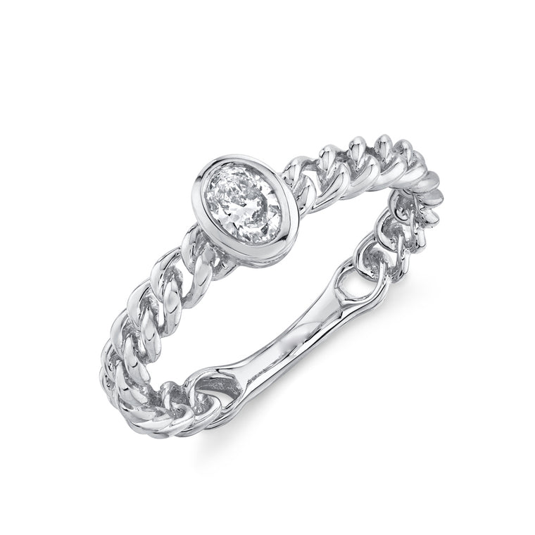 Oval Diamond Link Ring - Pasha Fine Jewelry