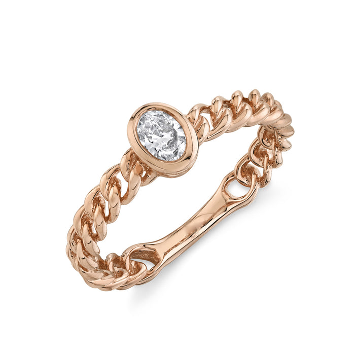 Oval Diamond Link Ring - Pasha Fine Jewelry