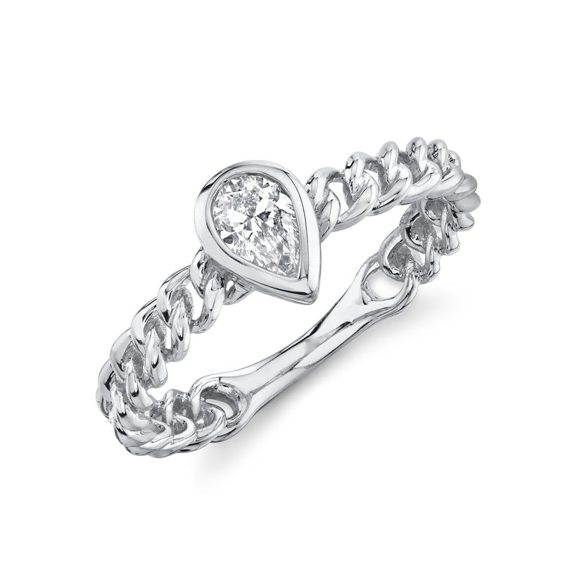Pear Diamond Link Ring - Pasha Fine Jewelry