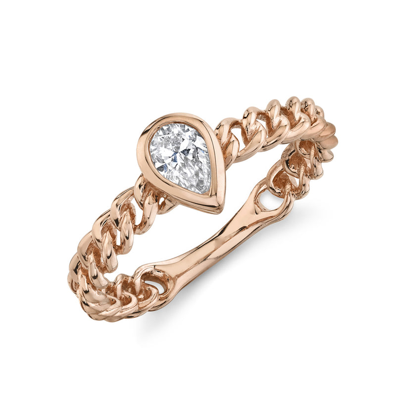 Pear Diamond Link Ring - Pasha Fine Jewelry