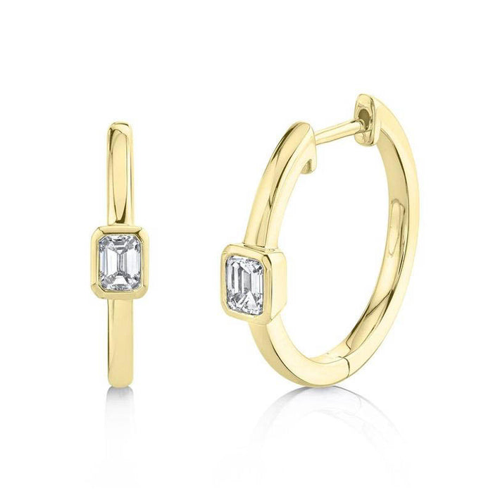 Emerald Diamond Huggie Earring - Pasha Fine Jewelry