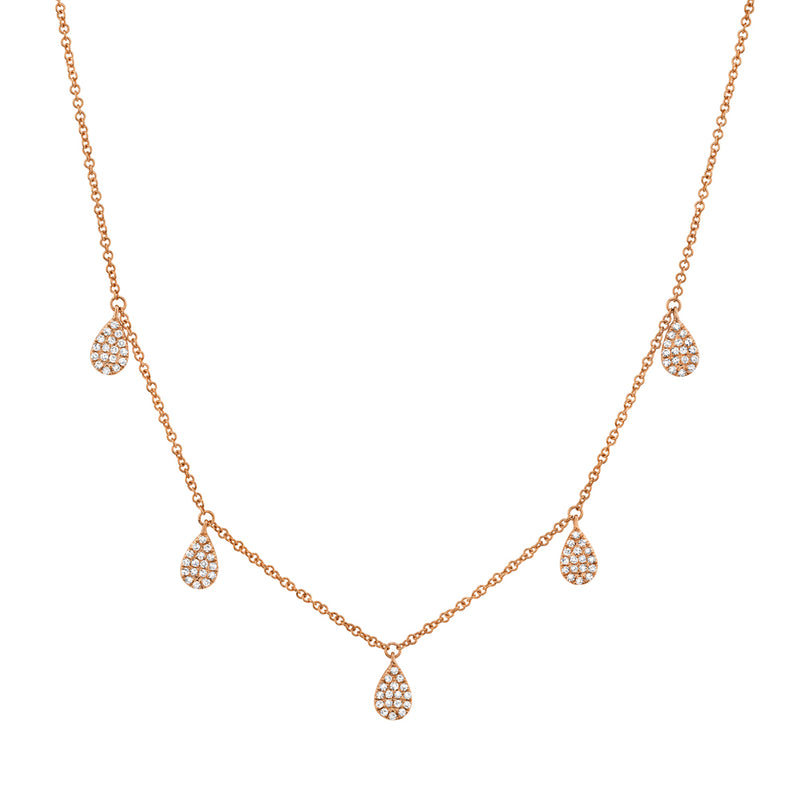 Pave Pear Shape Necklace - Pasha Fine Jewelry