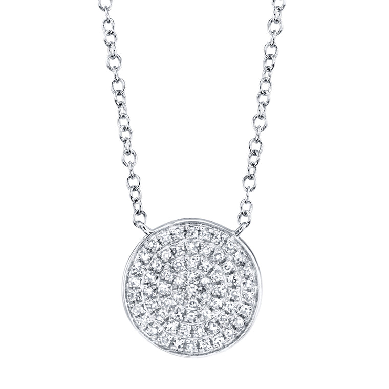 Pave Circle Necklace - Pasha Fine Jewelry