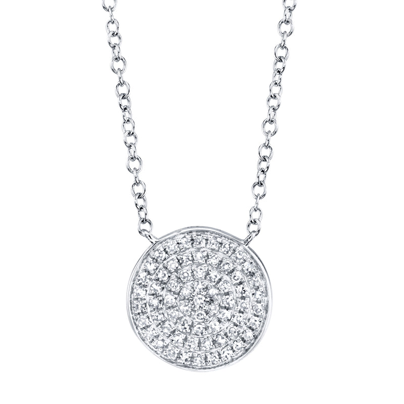Pave Circle Necklace - Pasha Fine Jewelry