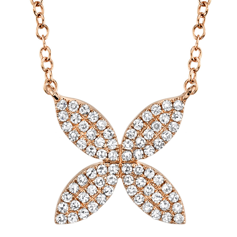 Diamond Flower Necklace - Pasha Fine Jewelry