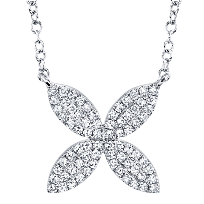 Diamond Flower Necklace - Pasha Fine Jewelry