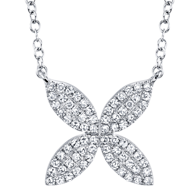 Diamond Flower Necklace - Pasha Fine Jewelry