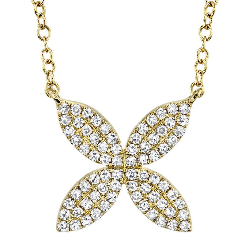 Diamond Flower Necklace - Pasha Fine Jewelry