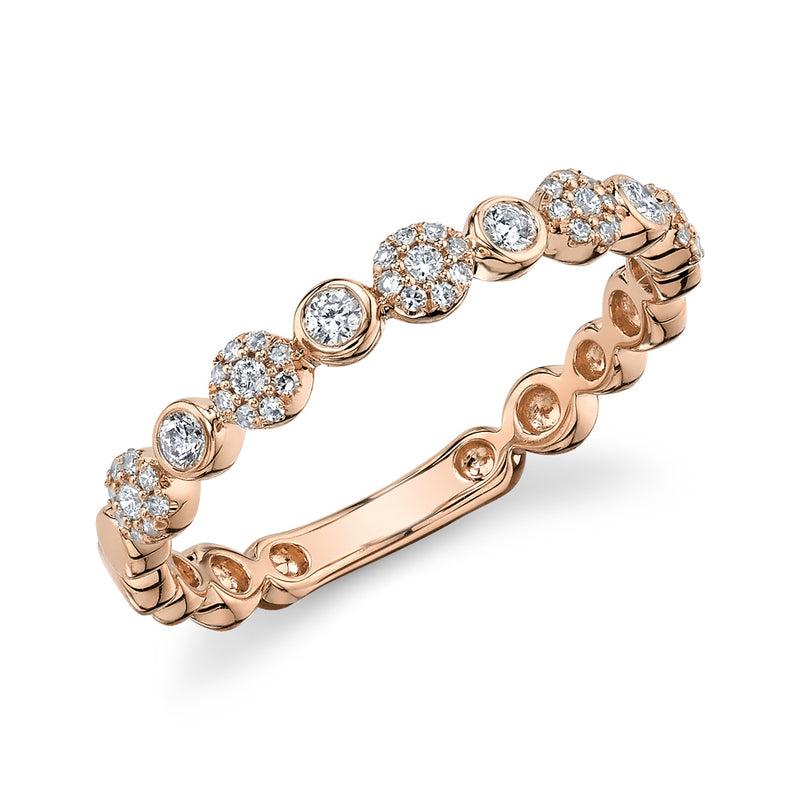Round & Pave Diamond Band - Pasha Fine Jewelry