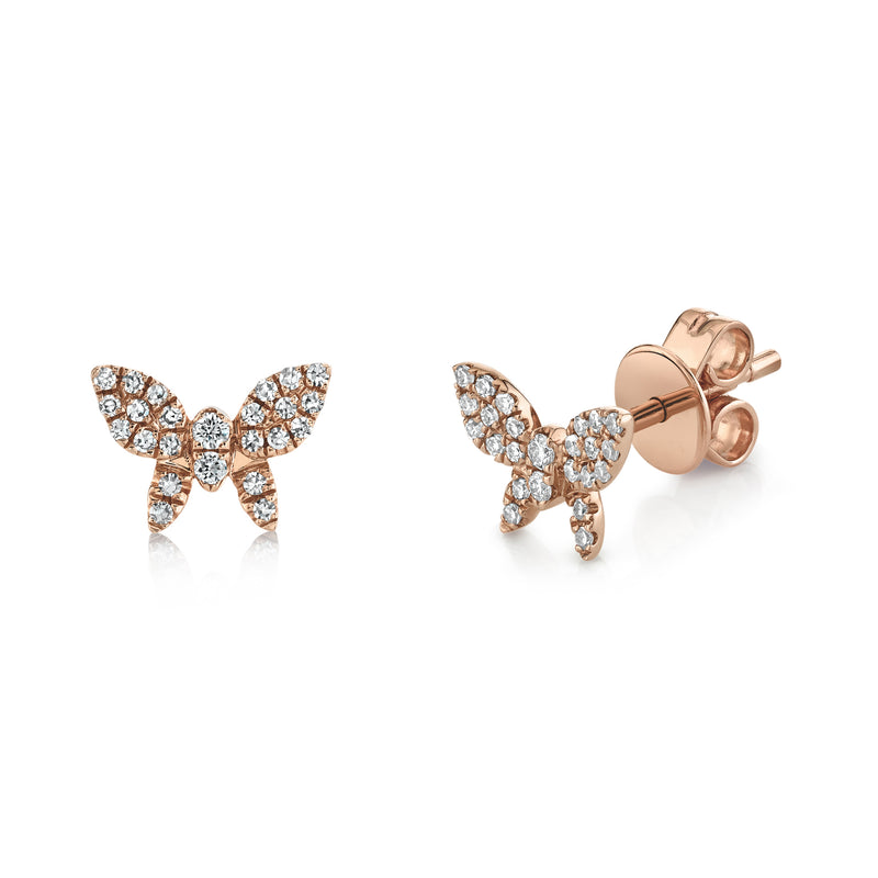 Pavé Butterfly Studs