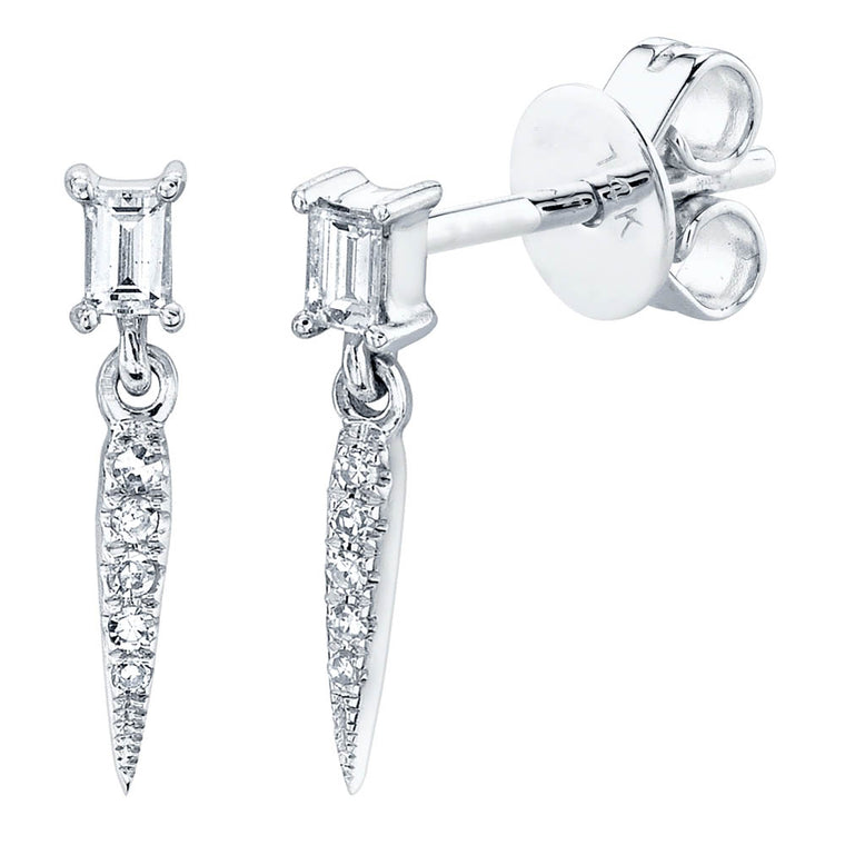 Mini Baguette Diamond Dagger - Pasha Fine Jewelry