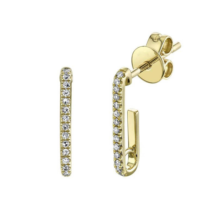 Pavé Paper Clip Stud