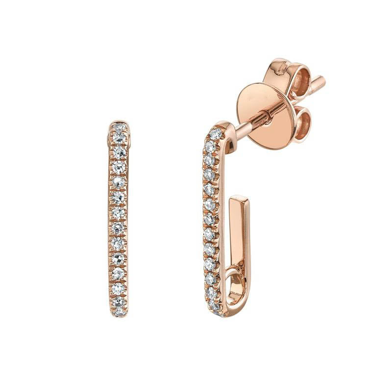 Paper Clip Stud - Pasha Fine Jewelry