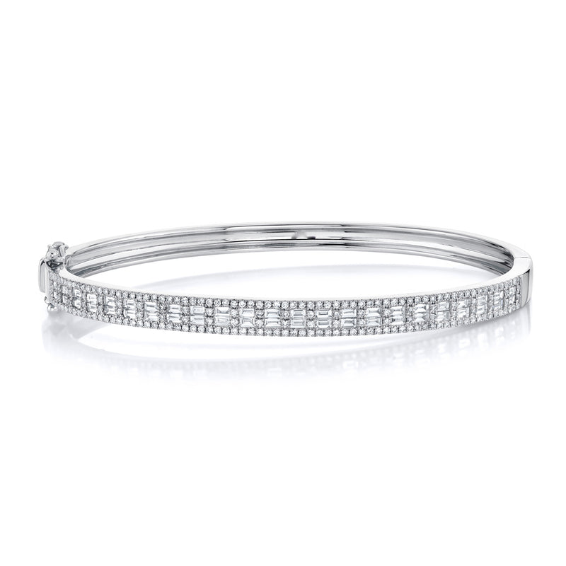 Double Row Baguette Bangle - Pasha Fine Jewelry