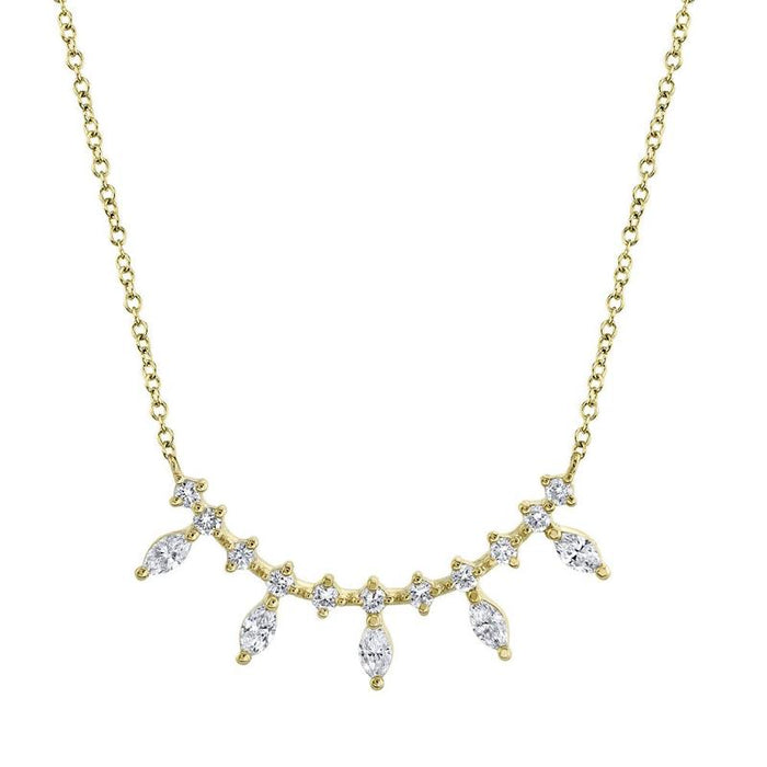 Marquise & Round Diamond Necklace - Pasha Fine Jewelry