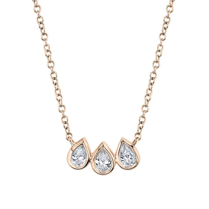 3 Pear Shaped Diamond Pendant - Pasha Fine Jewelry