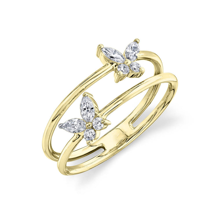 Diamond Butterfly Ring