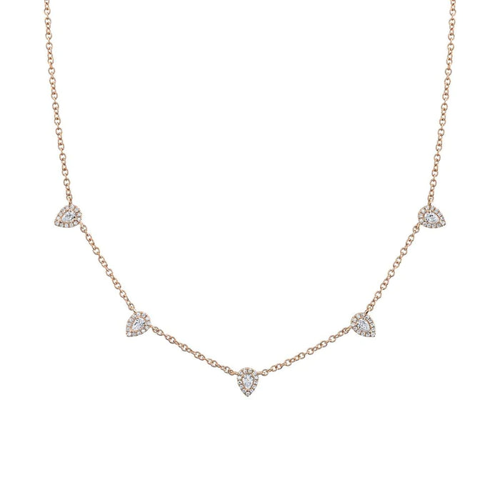 5 Pear Shaped Diamond Necklace - Pasha Fine Jewelry