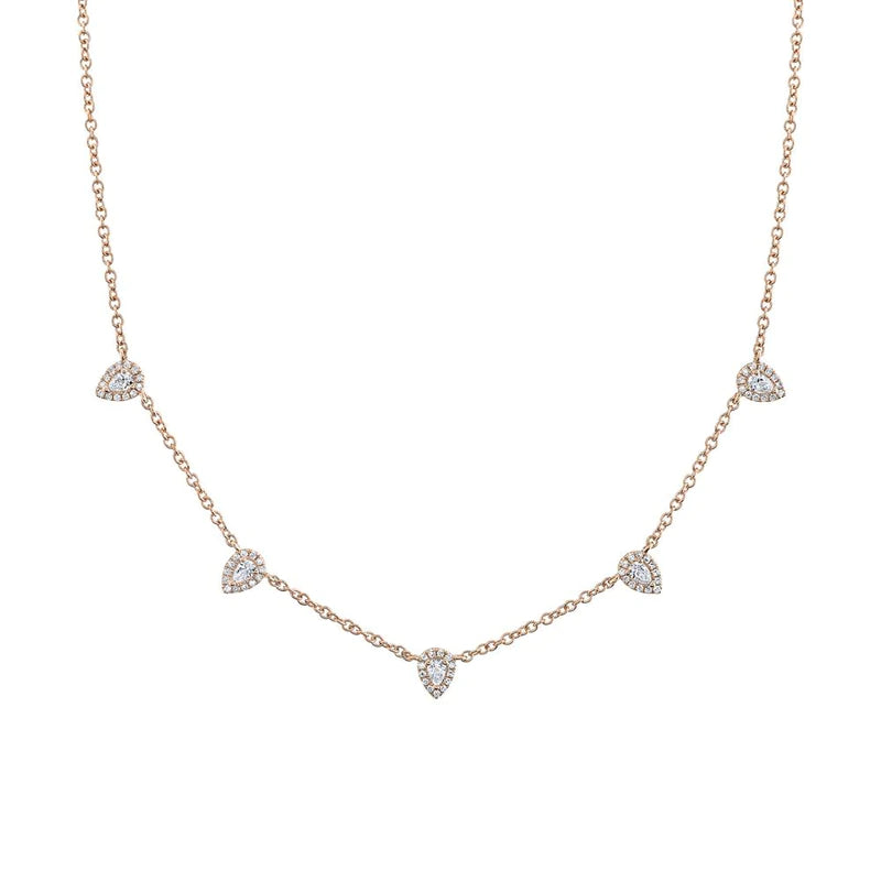 5 Pear Shaped Diamond Necklace - Pasha Fine Jewelry