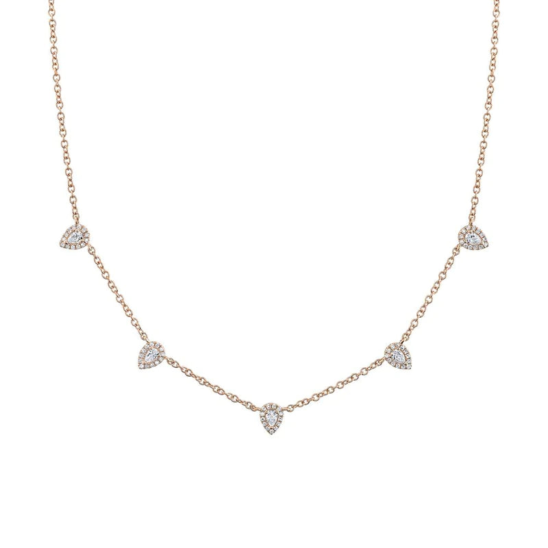 5 Pear Shaped Diamond Necklace - Pasha Fine Jewelry