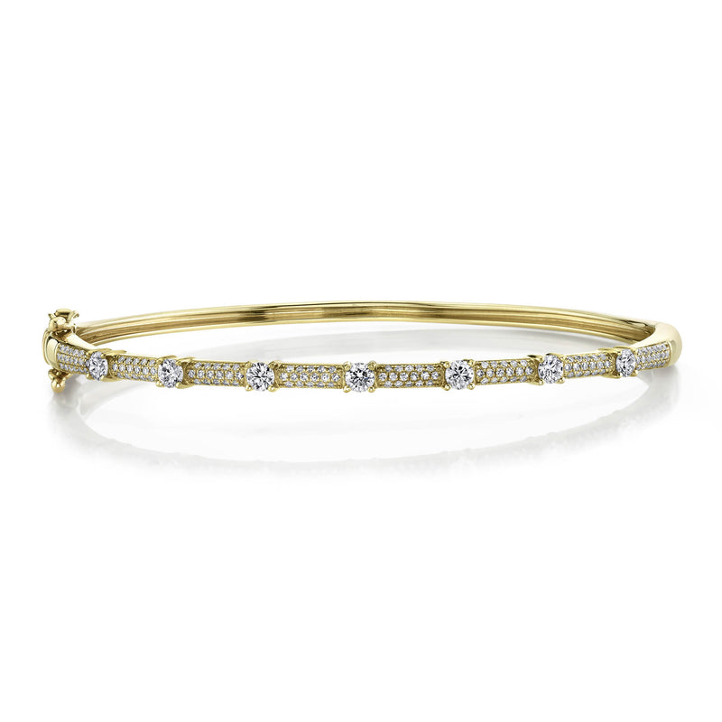 7 Stone Bangle - Pasha Fine Jewelry