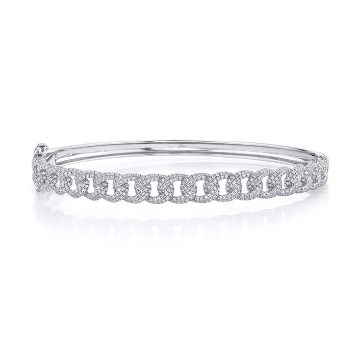 Diamond Pave Link Bangle - Pasha Fine Jewelry