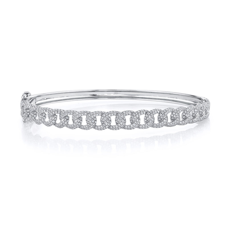 Diamond Pave Link Bangle - Pasha Fine Jewelry