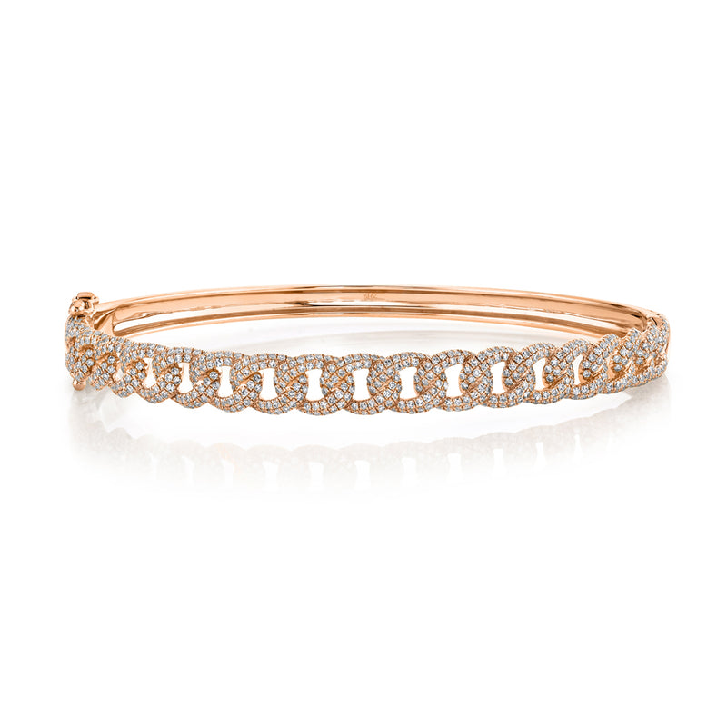 Diamond Pave Link Bangle - Pasha Fine Jewelry