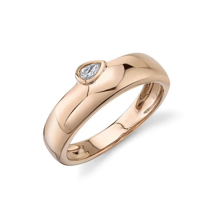 Pear Diamond on Band - Pasha Fine Jewelry