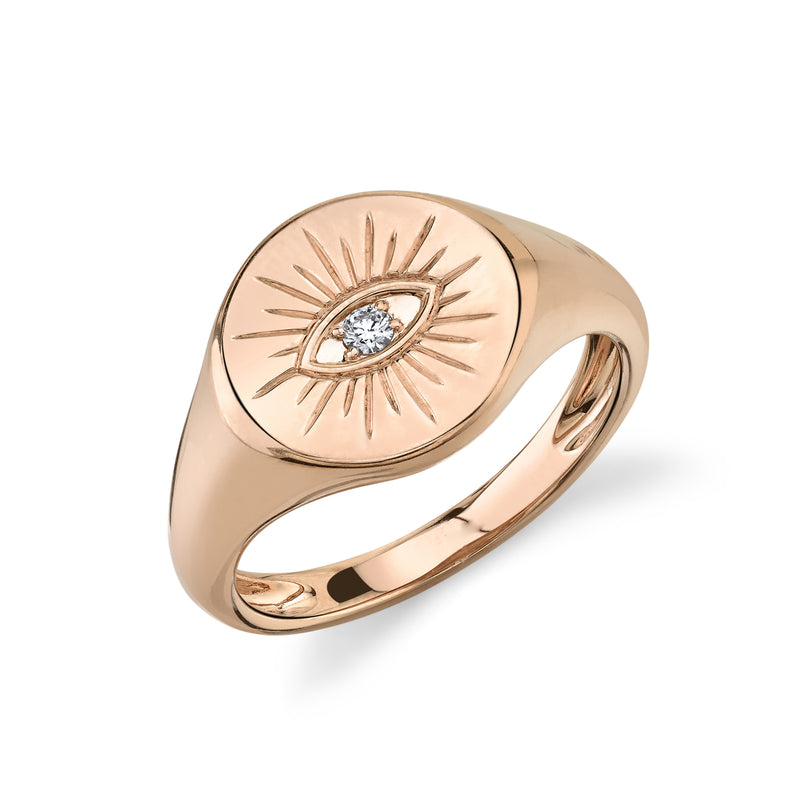 Evil Eye Signet Ring - Pasha Fine Jewelry