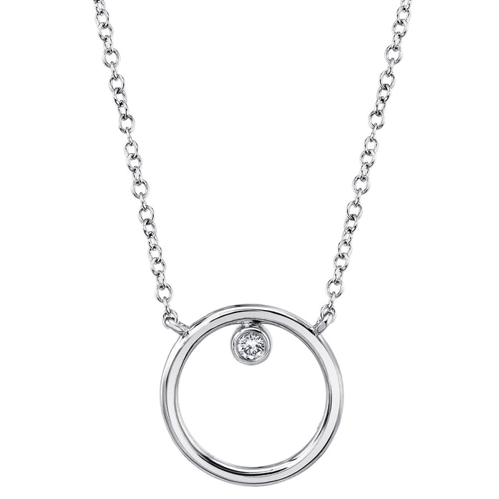 Diamond Circle Necklace - Pasha Fine Jewelry