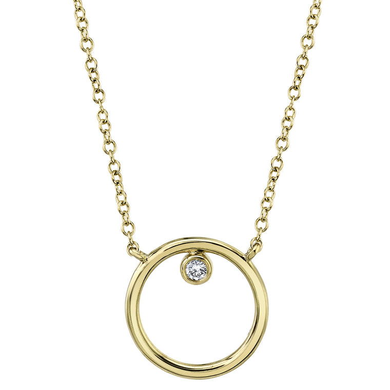 Diamond Circle Necklace