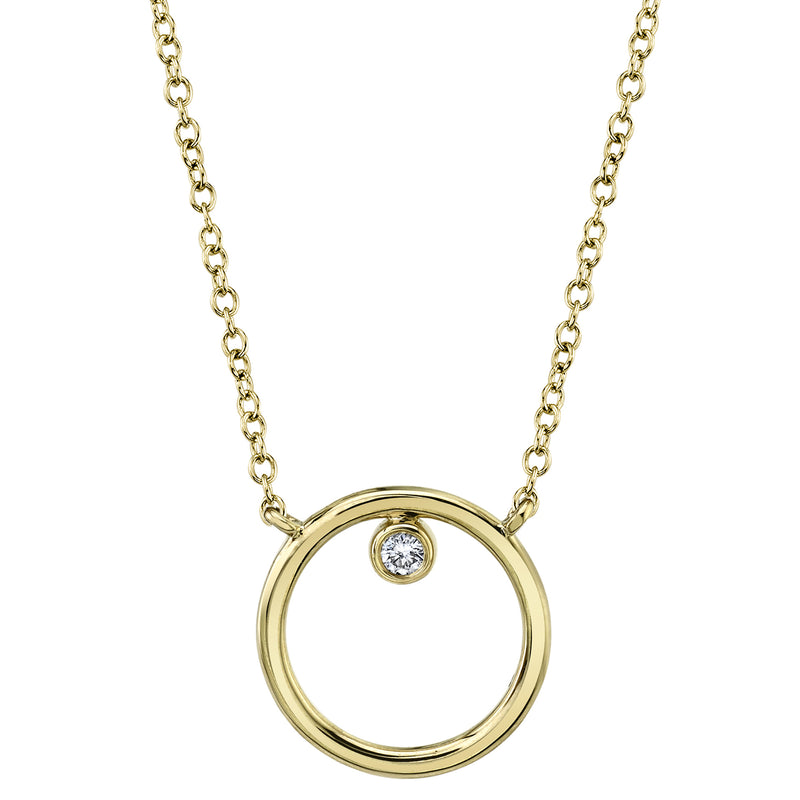 Diamond Circle Necklace - Pasha Fine Jewelry