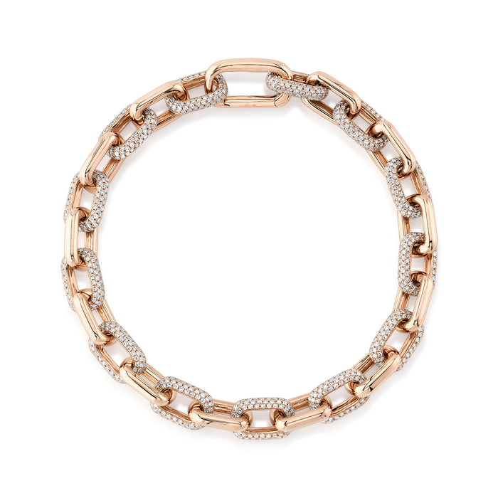 Chain Link with Diamonds Bracelet - Pasha Fine Jewelry